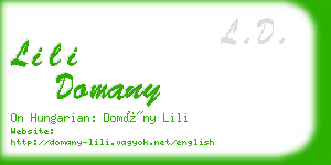 lili domany business card